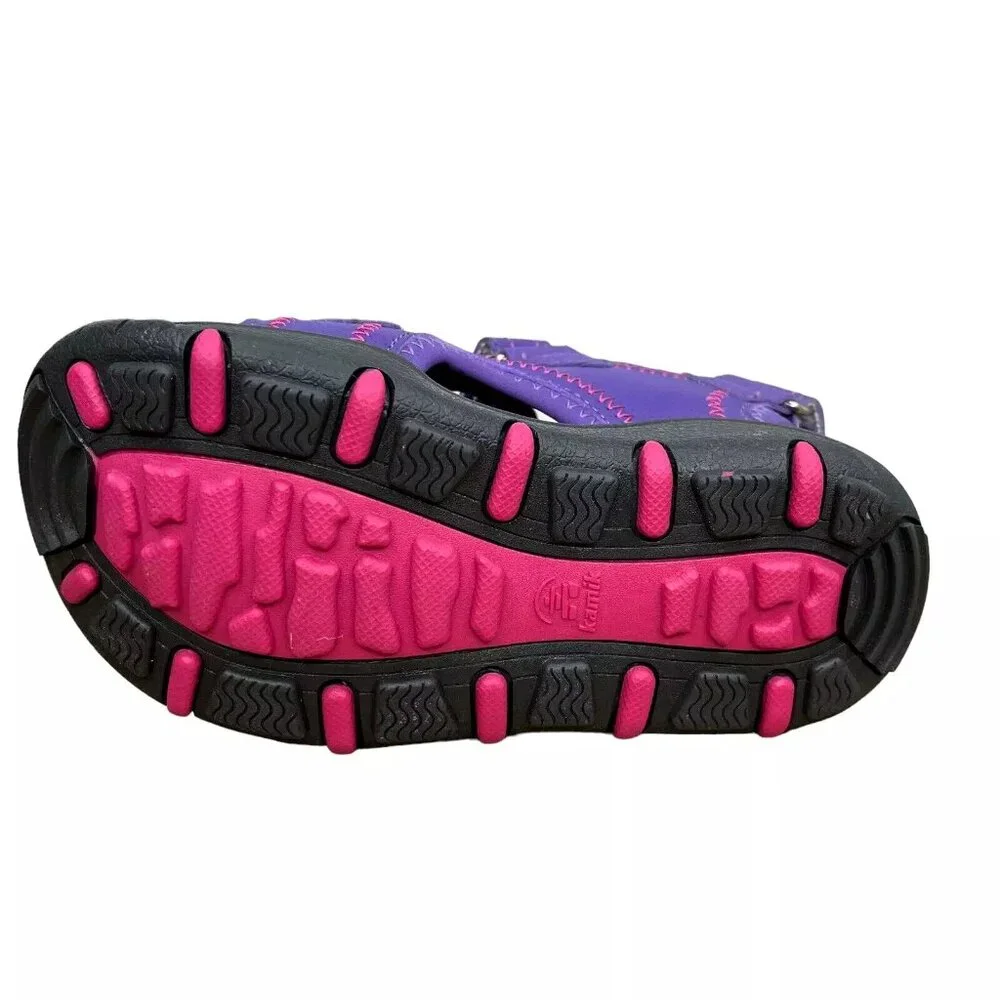 Kamik Little Girl's Sport Sandals Size 12 Purple Closed‎ Toe Adjustable Straps
